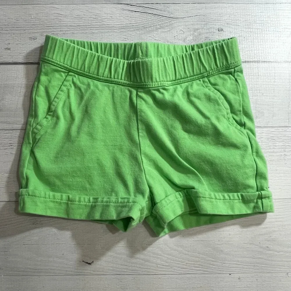 Hanna andersson girls lime green tumble‎ shorts 80/18-24 months